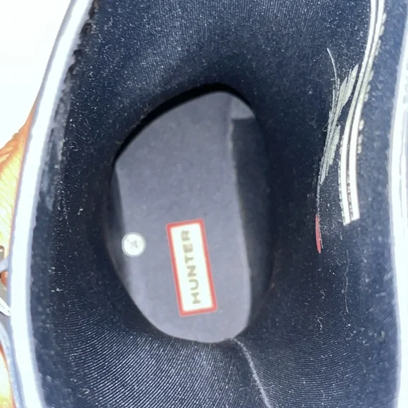 Hunter Mid-Calf Rain Boots Navy/White Sz 8 - Picture 11 of 13